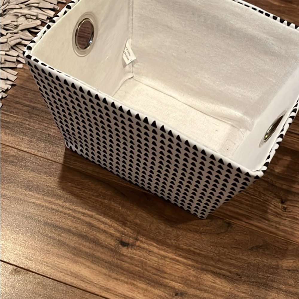 Black and White Storage Basket